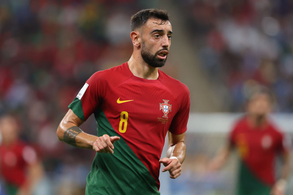 Bruno Fernandes of Portugal during the FIFA World Cup Qatar 2022 Group H match between Portugal and Uruguay at Lusail Stadium on November 28, 2022 ...