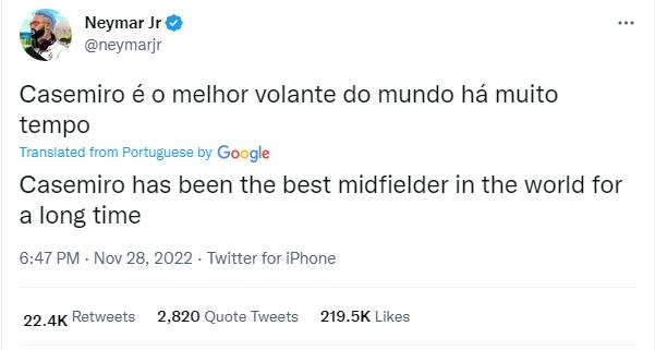CR. Neymar / Twitter