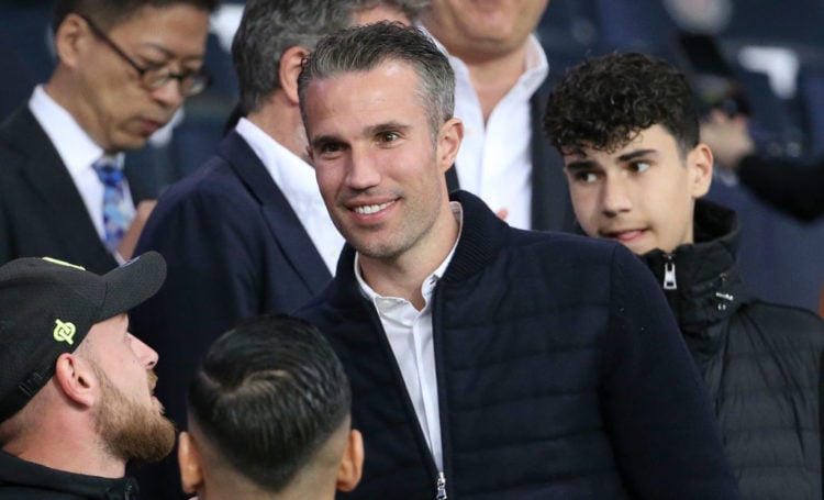 Robin van Persie attends the Ligue 1 Uber Eats match between Paris Saint-Germain (PSG) and Olympique de Marseille (OM) at Parc des Princes stadium ...