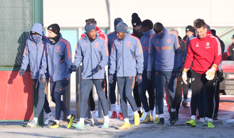 Three Manchester United under-21 players train with first team squad as build to Carabao Cup clash begins