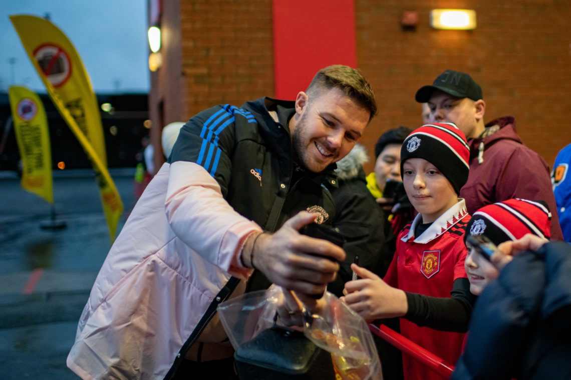 Jack Butland pictured at Old Trafford ahead of Charlton tie