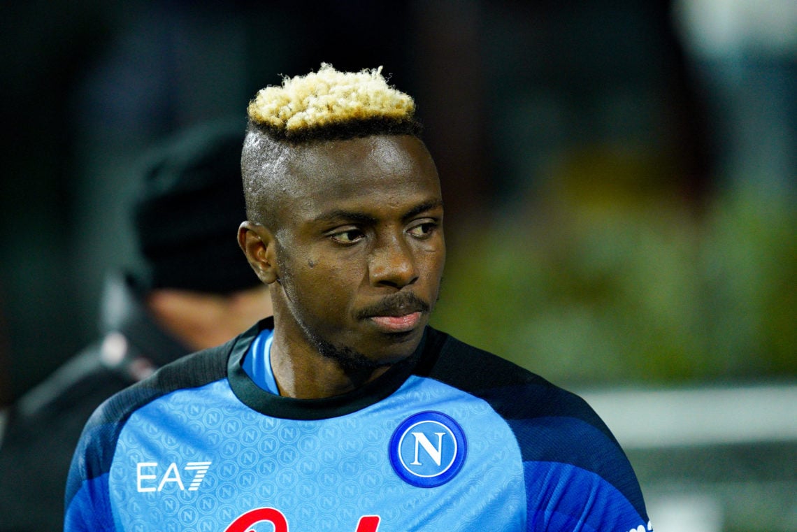 Victor Osimhen of SSC Napoli looks on during the Serie A match between US Salernitana and SSC Napoli at Stadio Arechi, Salerno, Italy on 21 January...