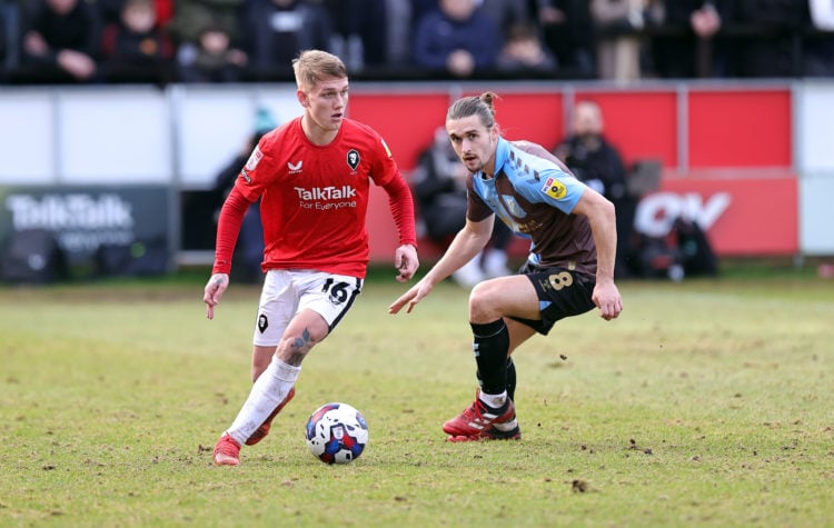 Ethan Galbraith helps Salford City to first league home win since August
