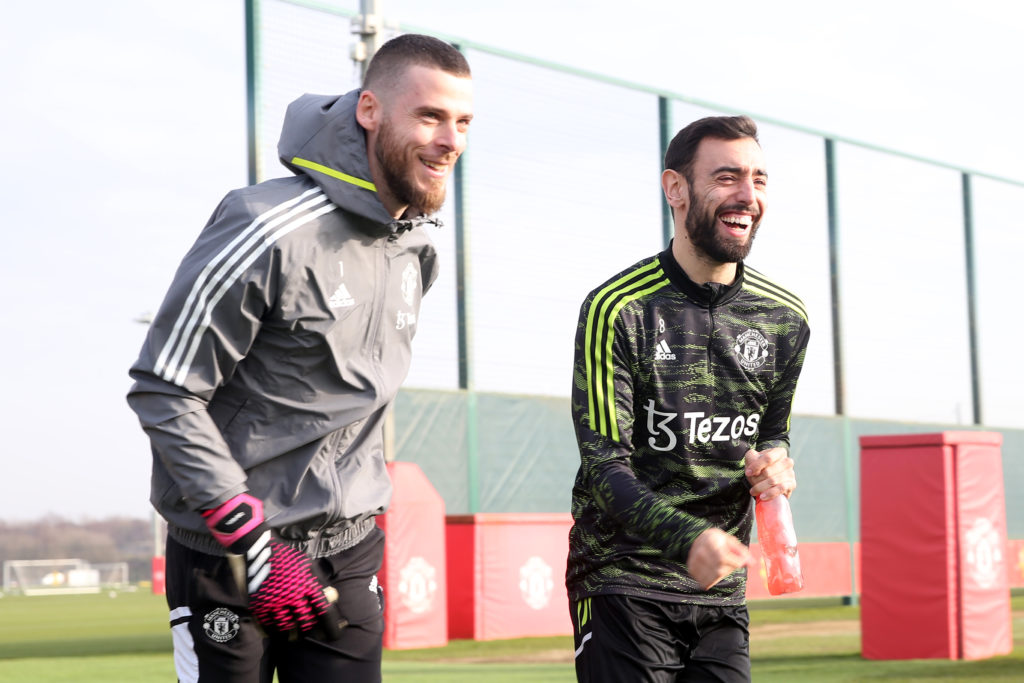 Manchester United Training Session And Press Conference