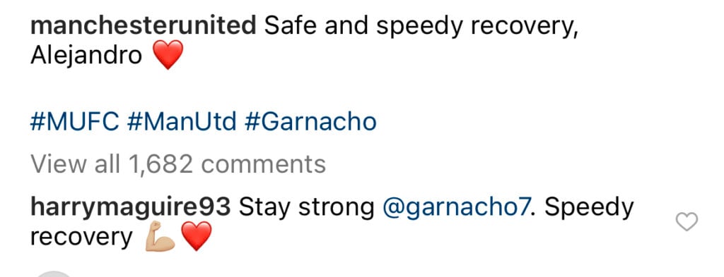 Harry Maguire message to Alejandro Garnacho