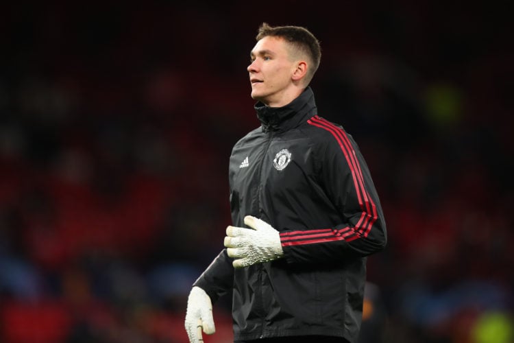 Matej Kovar of Manchester United during the UEFA Champions League group F match between Manchester United and BSC Young Boys at Old Trafford on Dec...