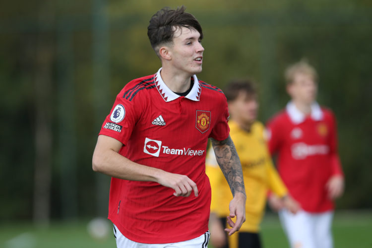 Manchester United teammates react as Charlie McNeill scores first professional goal