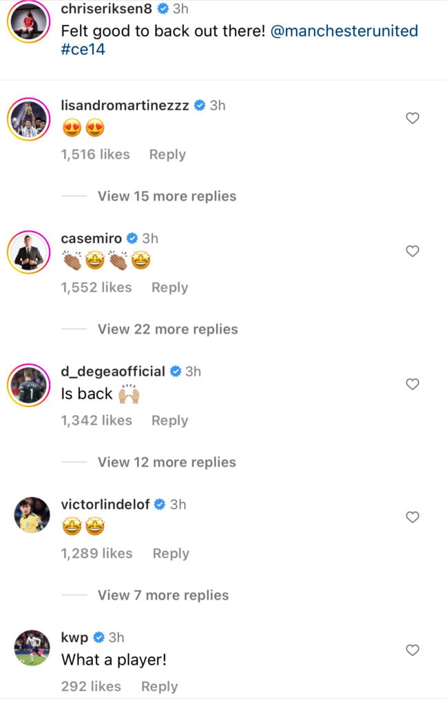 responses to Christian Eriksen