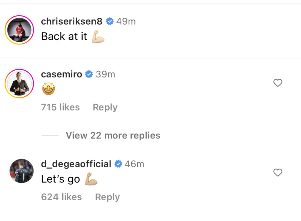 Casemiro message to Eriksen