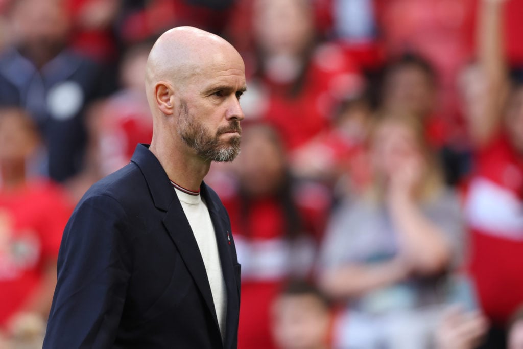 Erik Ten Hag the manager / head coach of Manchester United during the pre-season friendly between Manchester United and Rayo Vallecano at Old Traff...