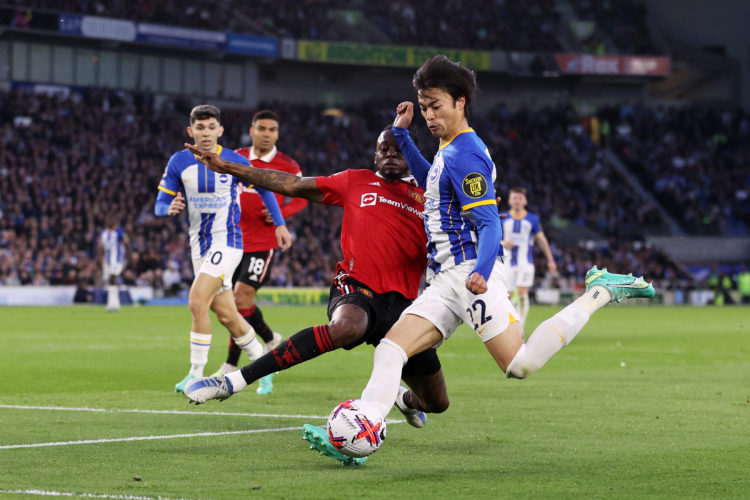 Aaron Wan-Bissaka v Kaoru Mitoma round two: How both players fared in United's 1-0 defeat