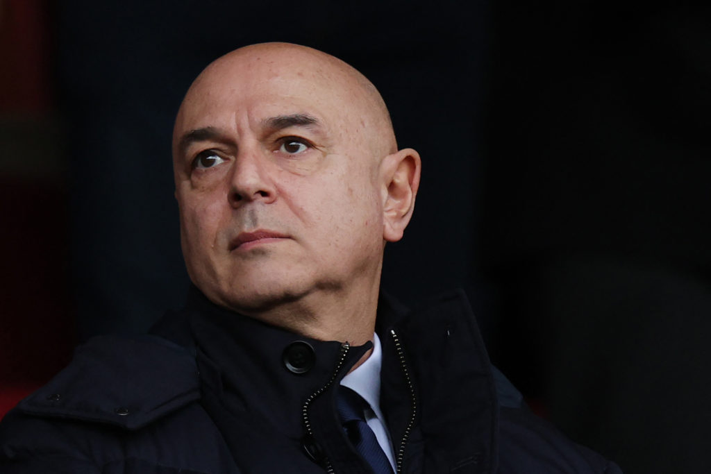 Ex-Tottenham chairman Daniel Levy in the stands.