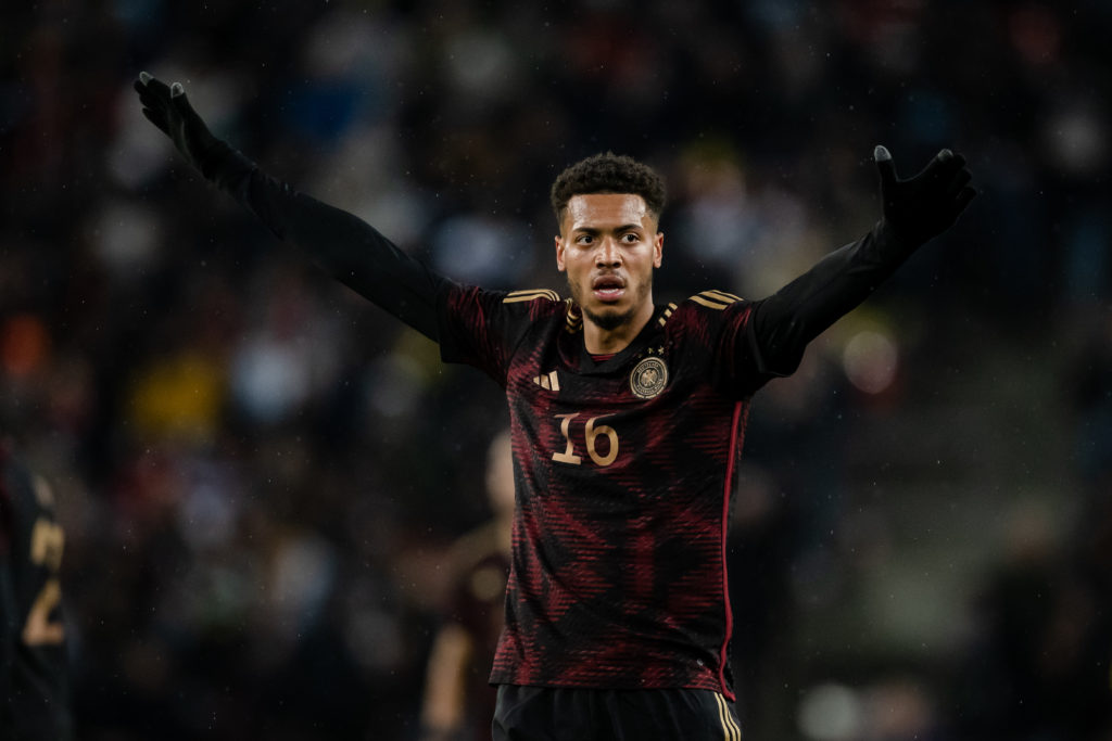Germany's Felix Nmecha in action against Belgium.