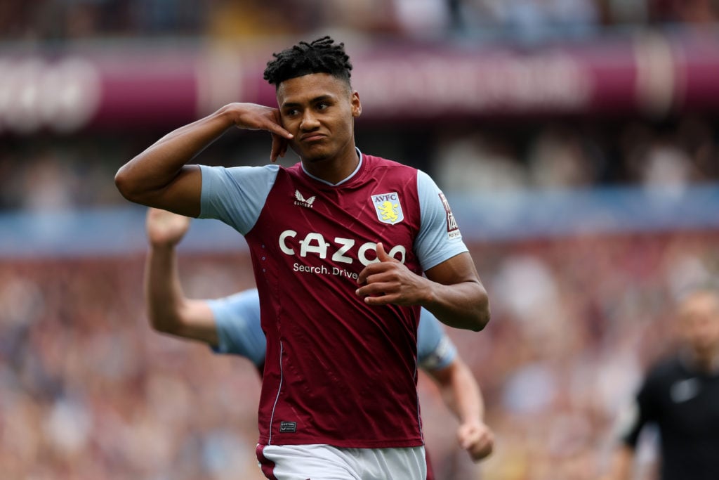 Ollie Watkins celebrates scoring for Aston Villa