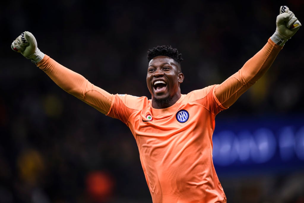 Andre Onana of FC Internazionale celebrates during the UEFA