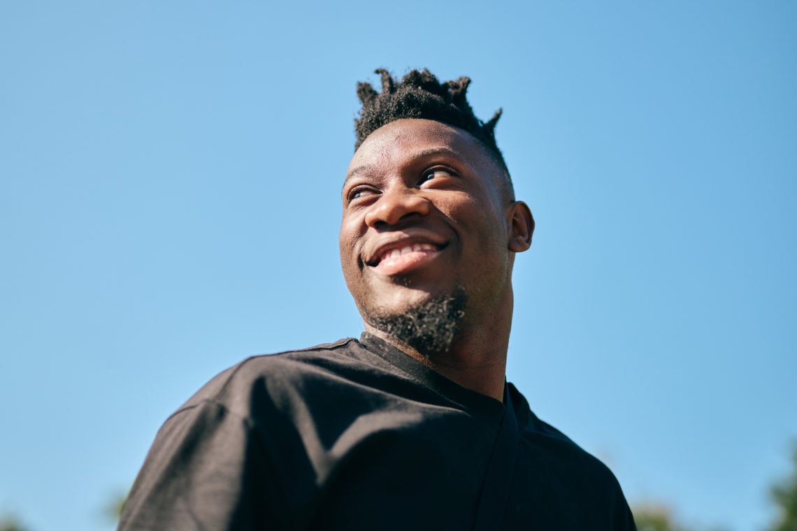 Andre Onana pictured at Inter Milan training ground to say goodbyes