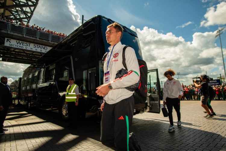 Matej Kovar of Manchester United arrives ahead of the pre-season friendly match between Manchester United and Olympique Lyonnais at BT Murrayfield ...