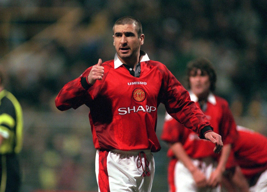 FUSSBALL: CHAMPIONS LEAGUE/DORTMUND - MANCHESTER UNITED 1:0 am 9.4.97, Eric CANTONA