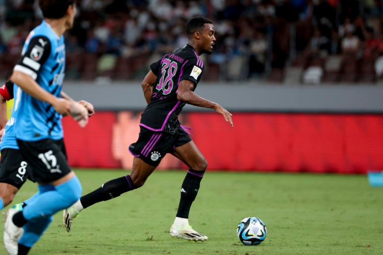 Ryan Gravenberch of Bayern Munich in action during the pre-season friendly match between Kawasaki Frontale and Bayern Muenchen at the Japan Nationa...