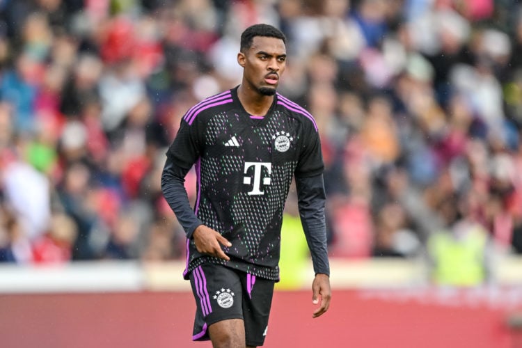 Ryan Gravenberch of Bayern Muenchen Looks on during the pre-season friendly match between FC Bayern München and AS Monaco at Sportpark Unterhaching...