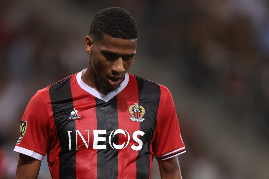  JeanClair Todibo of OGC Nice looks on during the UEFA Europa Conference League match between OGC Nice and FC Koln at Allianz Riviera on September 8, 2022 in Nice, France. Manchester United are reportedly one of a number of clubs interested in signing the 23-year-old defender, who has also been linked with a move to Serie A.