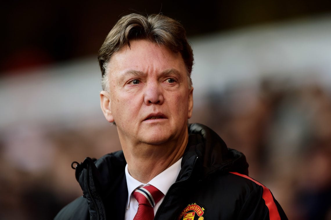 Manager Louis van Gaal of Manchester United looks on during the Barclays Premier League match between Tottenham Hotspur and Manchester United at Wh...