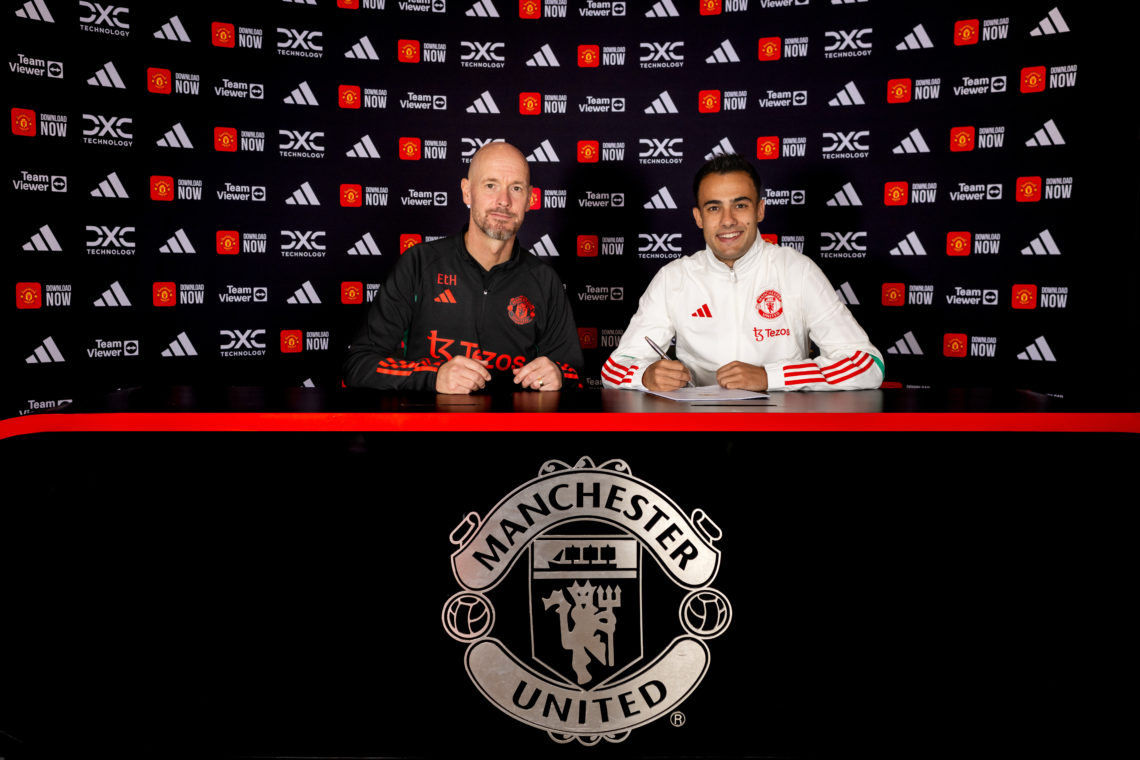 Photo: Sergio Reguilon pictured in Manchester United training for the first time