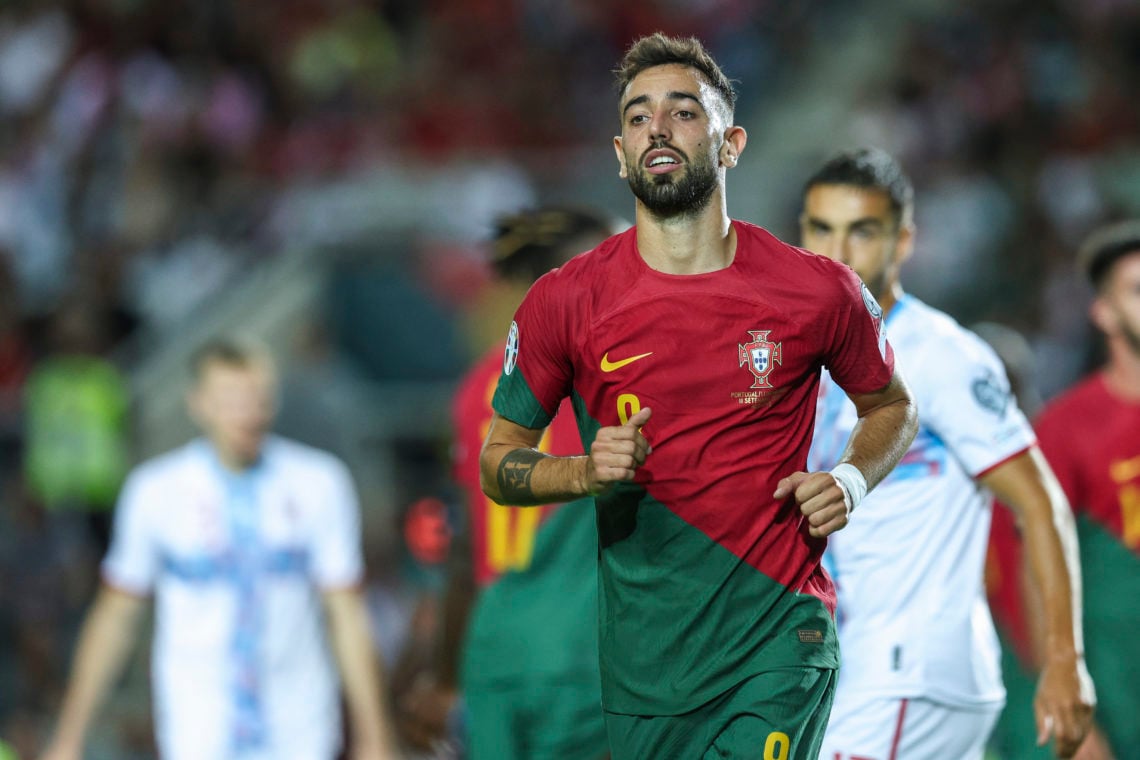 Rafael Leao responds to Bruno Fernandes incredible performance in record Portugal win