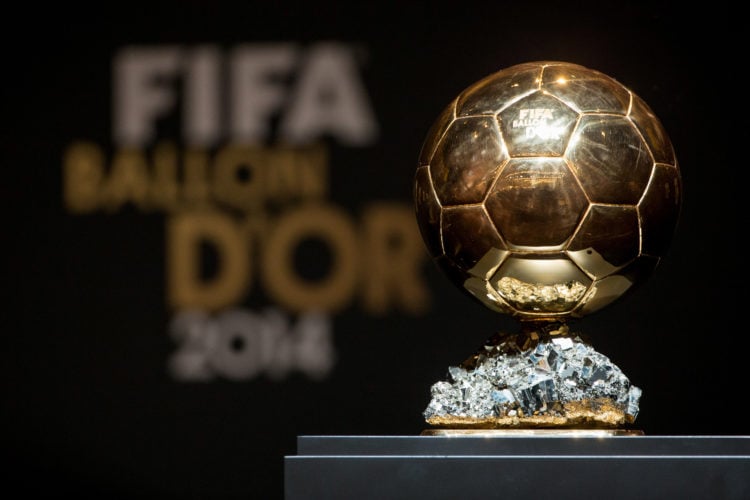 The FIFA Ballon d'Or trophy on display during a press conference prior to the FIFA Ballon d'Or Gala 2014 at the Kongresshaus on January 12, 2015 in...