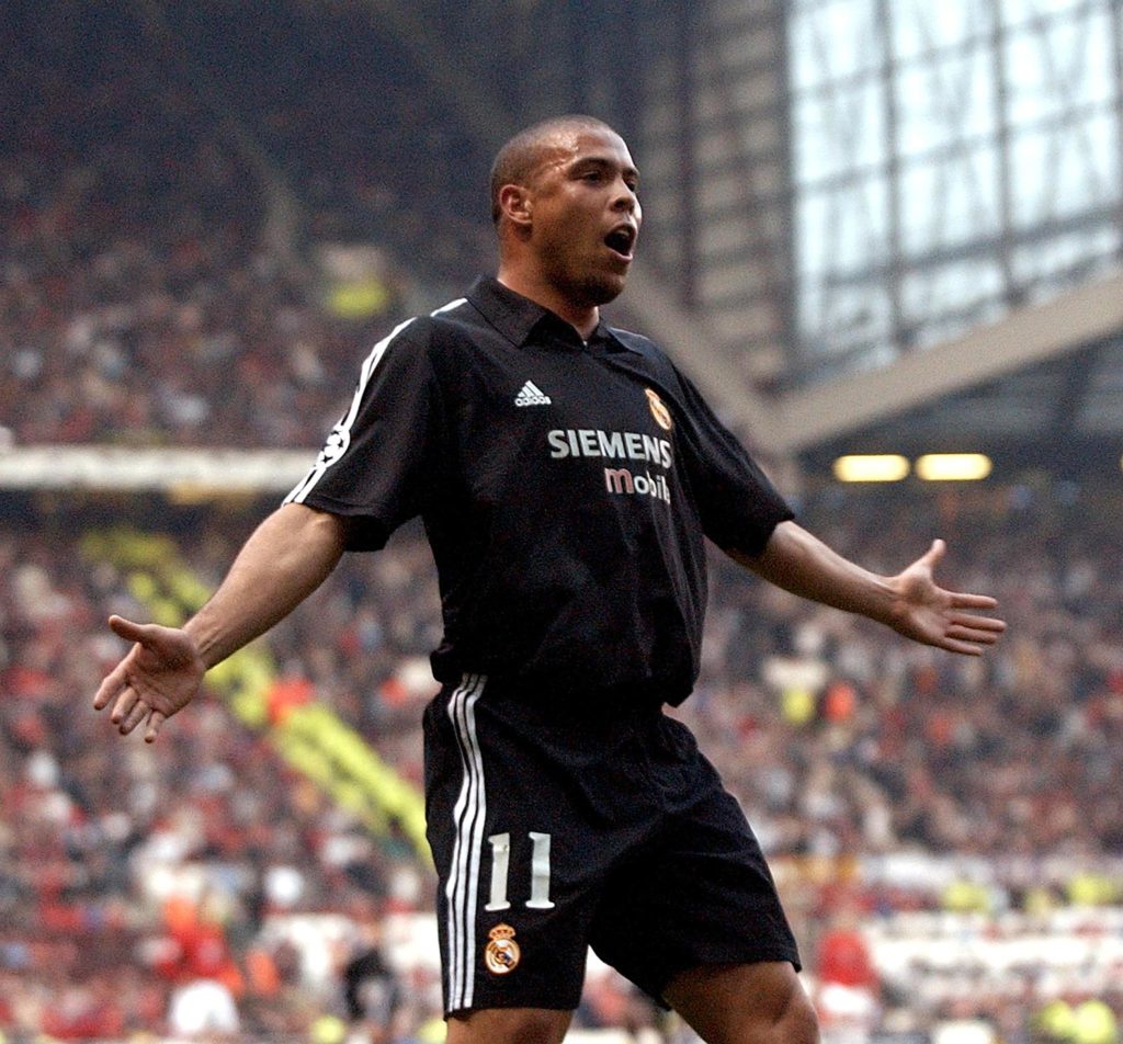 Real Madrid's Ronaldo celebrates after s