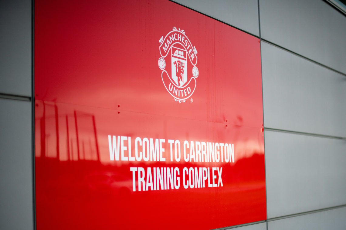 (EXCLUSIVE COVERAGE)  A general view of Carrington Training Complex as Manchester United players arrive for pre-season training at Carrington Train...