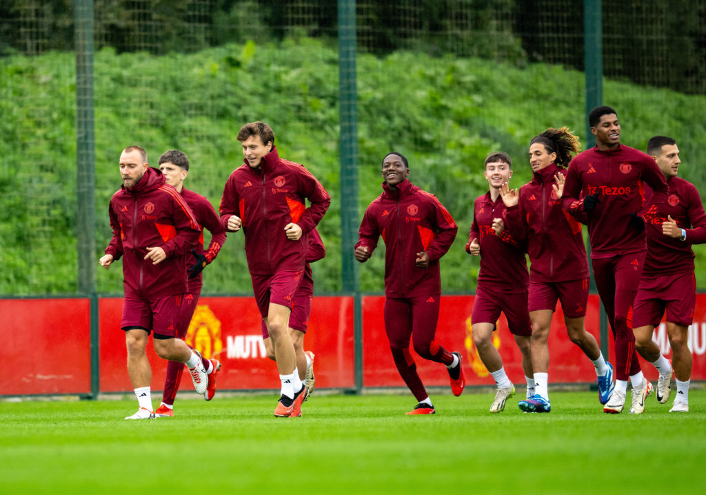 Manchester United Training Session And Press Conference - UEFA Champions League 2023/24