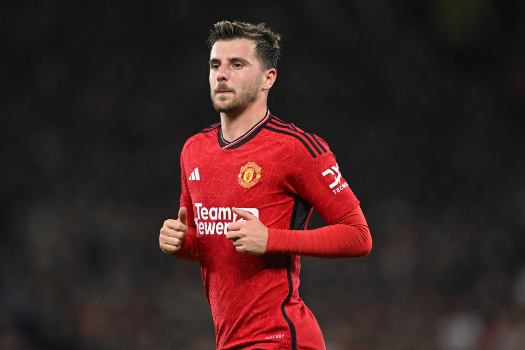 Mason Mount of Manchester United looks on during the UEFA Champions League match between Manchester United and Galatasaray A.S at Old Trafford on O...