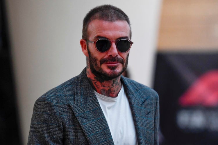 David Beckham walks in the Paddock prior to the F1 Grand Prix of Qatar at Lusail International Circuit on October 08, 2023 in Lusail City, Qatar.