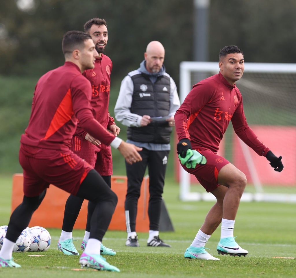 Manchester United Training Session And Press Conference - UEFA Champions League 2023/24