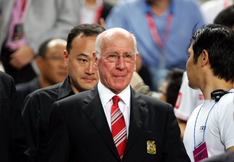 Sir Bobby Charlton attends during the pre-season friendly match between FC Seoul and Manchester United at Seoul worldcup stadium on July 24, 2009 i...