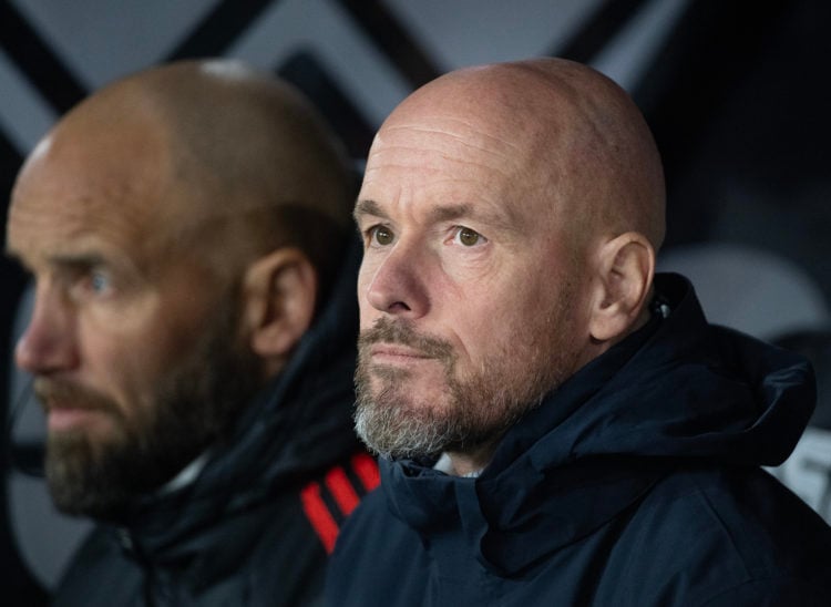 Manchester United manager Erik Ten Hag during the Premier League match between Sheffield United and Manchester United at Bramall Lane on October 21...