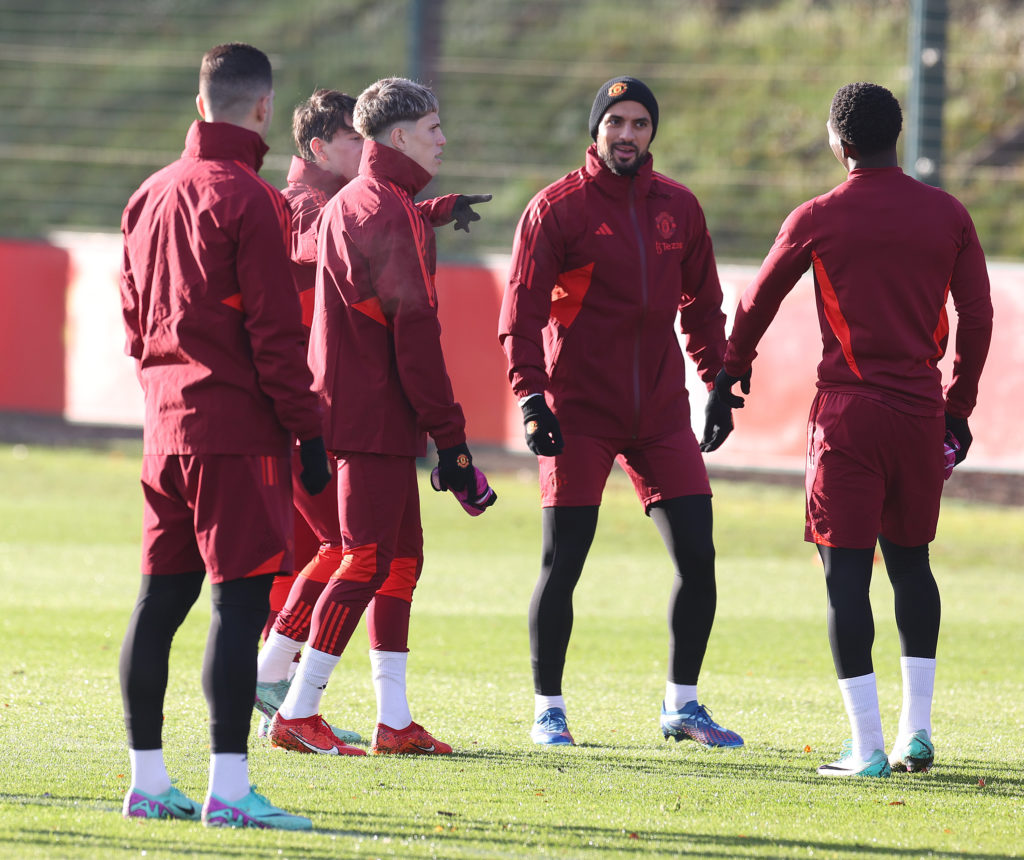 Manchester United Training Session And Press Conference - UEFA Champions League 2023/24