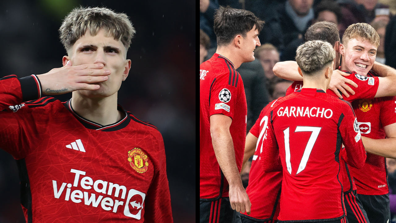 Alejandro Garnacho reacts as teammate becomes first Man Utd defender in ...