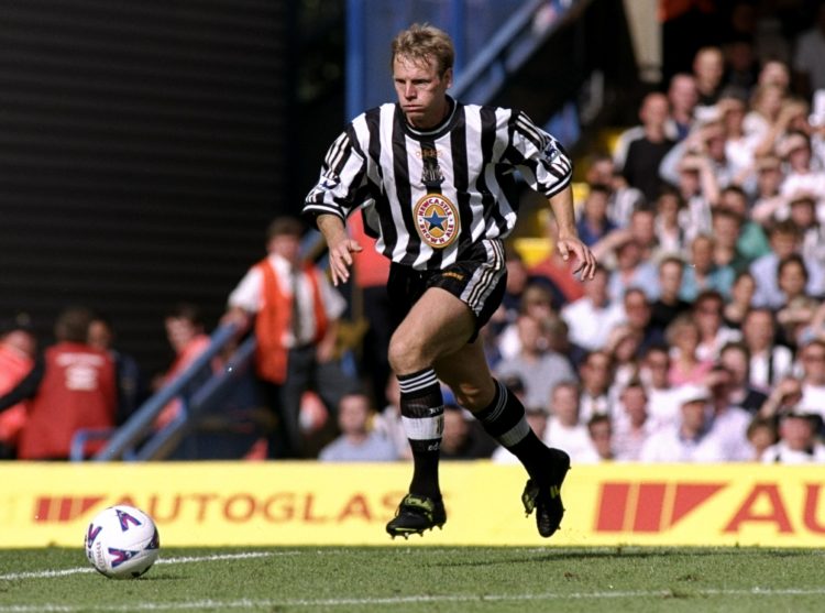 22 Aug 1998:  Stuart Pearce of Newcastle in action during the FA Carling Premiership match against Chelsea at Stamford Bridge in London, England.  ...