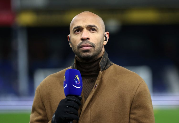 Amazon Prime Video pundit Thierry Henry ahead of the Premier League match between Luton Town and Arsenal FC at Kenilworth Road on December 05, 2023...