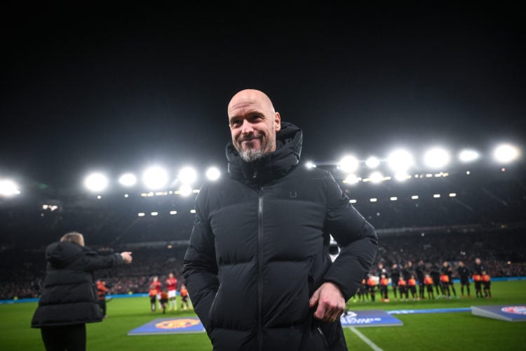 Manchester United manager Erik ten Haag looks on before the UEFA Champions League match between Manchester United and FC Bayern München at Old Traf...