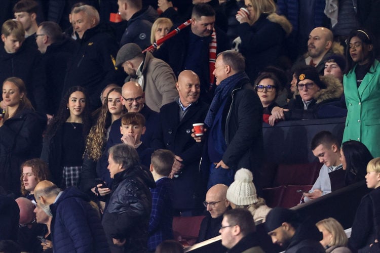 New Manchester United investor Sir Dave Brailsford in the crowd during the Premier League match between Manchester United and Aston Villa at Old Tr...