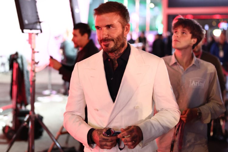 David Beckham ahead of the Formula 1 Las Vegas Grand Prix at Las Vegas Strip Circuit in Las Vegas, United States on November 18, 2023.