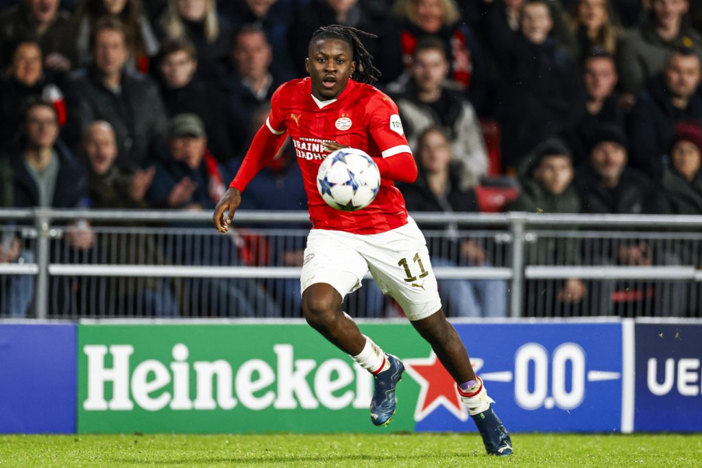 EINDHOVEN - Johan Bakayoko of PSV Eindhoven during the UEFA Champions League Group B match between PSV Eindhoven and Arsenal FC at the Phillips Sta...