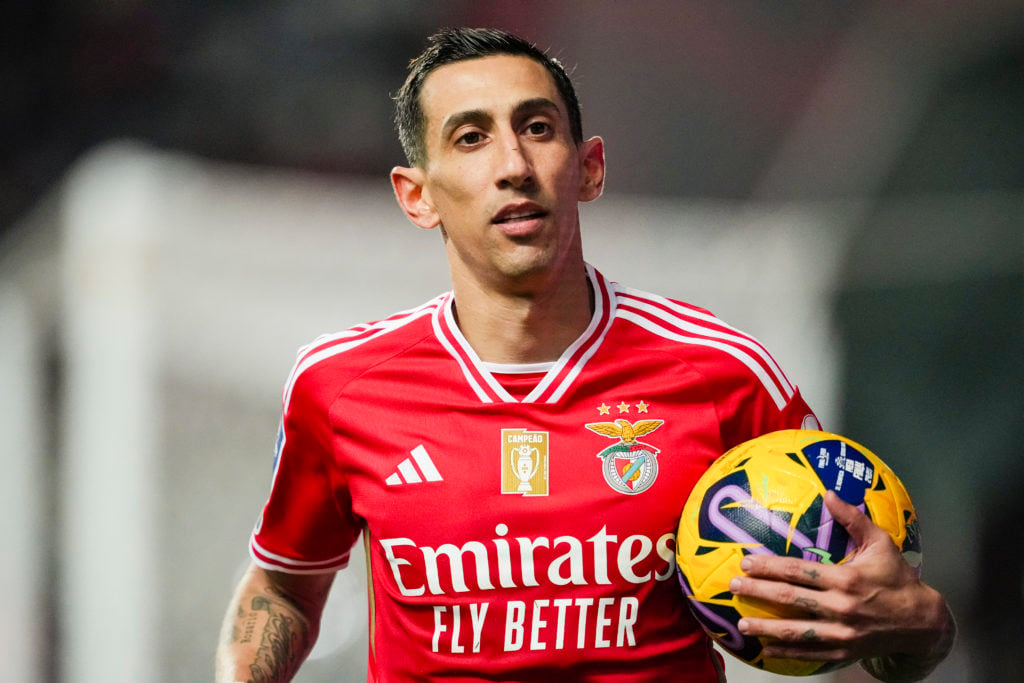 Angel Di Maria of Benfica walks in the field during Portuguese Cup Semi Final match between SL Benfica and Estoril Praia at Estadio da Luz on Janua...