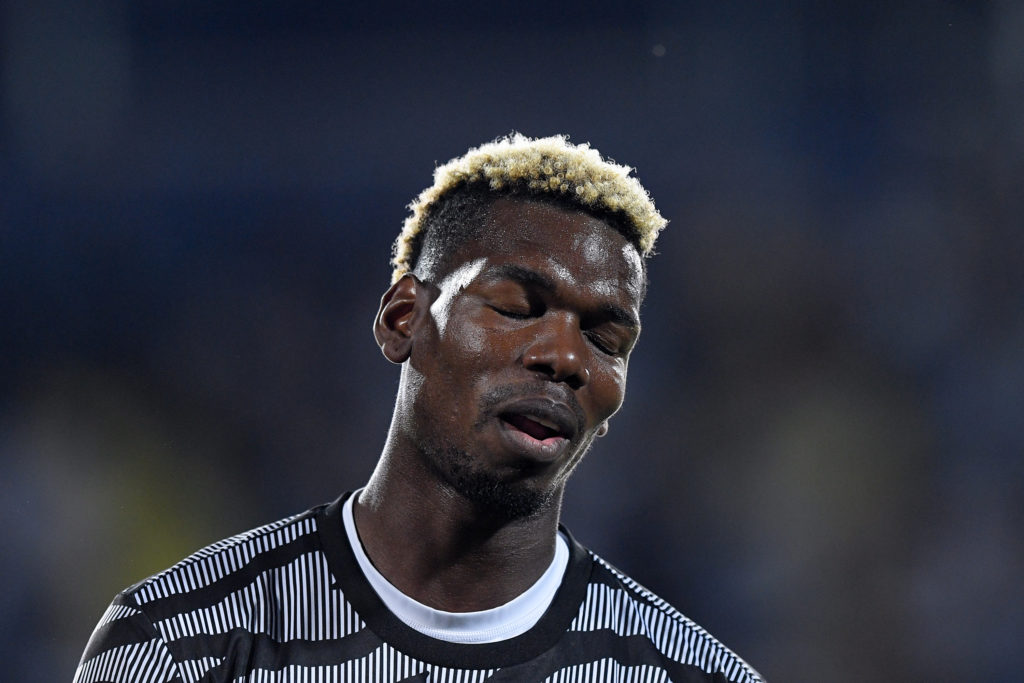 Paul Pogba of Juventus FC with closed eyes during the Serie A Tim match between Empoli FC and Juventus FC at Stadio Carlo Castellani on September 3, 2023