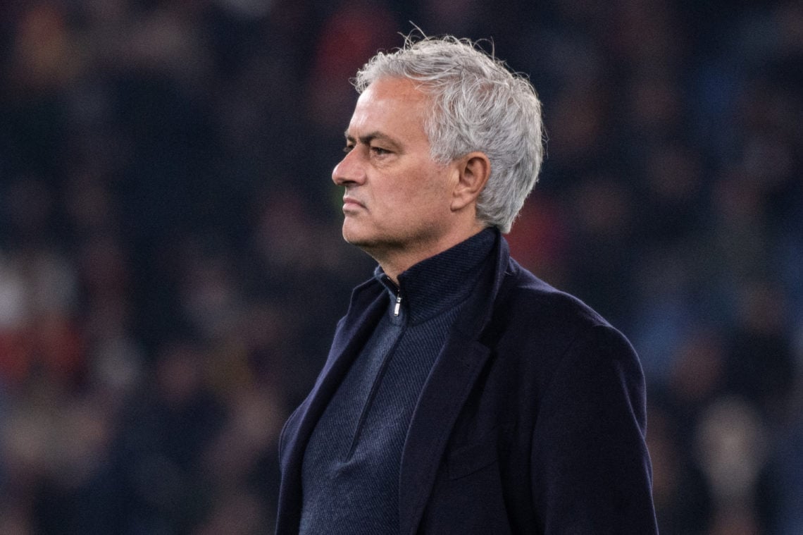 Jose Mourinho manager of AS Roma before the Coppa Italia quarter-finals match between SS Lazio and AS Roma at Stadio Olimpico on January 10, 2024 i...