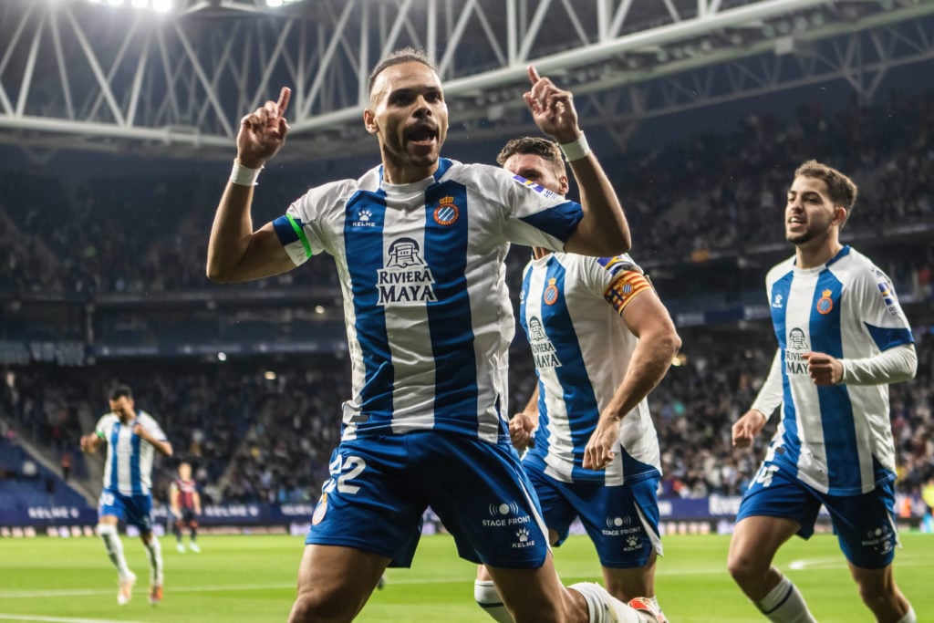 Martin Braithwaite celebrates his goal in the 2023-24 LaLiga