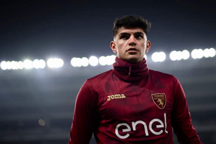 Raoul Bellanova of Torino FC looks on prior to the Serie A football match between Torino FC and SS Lazio. SS Lazio won 2-0 over Torino FC.